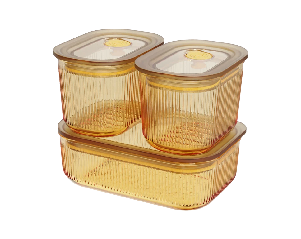 Rectangular Ribbed Food Container