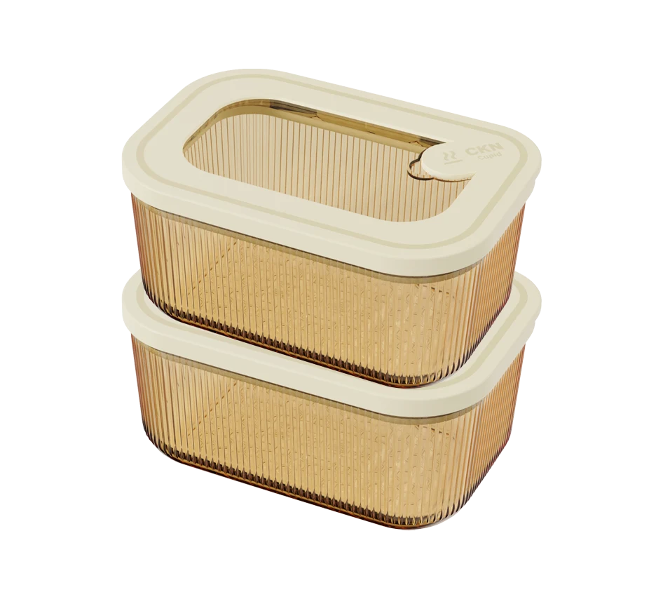 Rectangular Ribbed Food Container