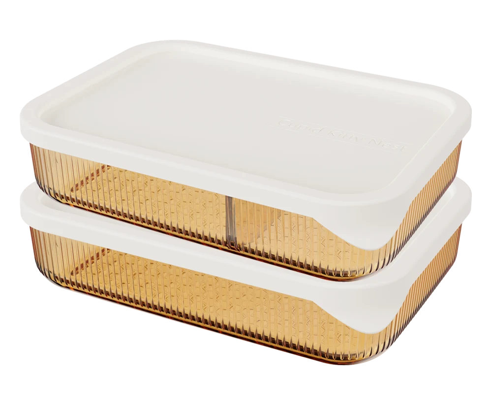 Rectangular Ribbed Food Container