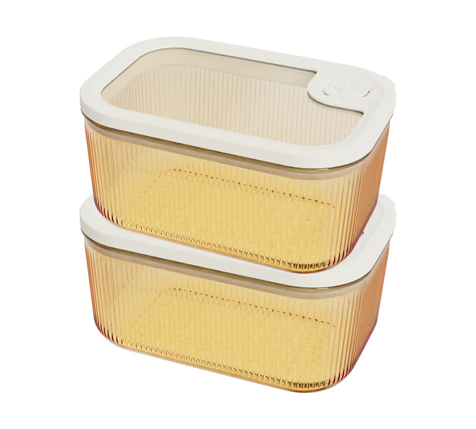 Rectangular Ribbed Food Container