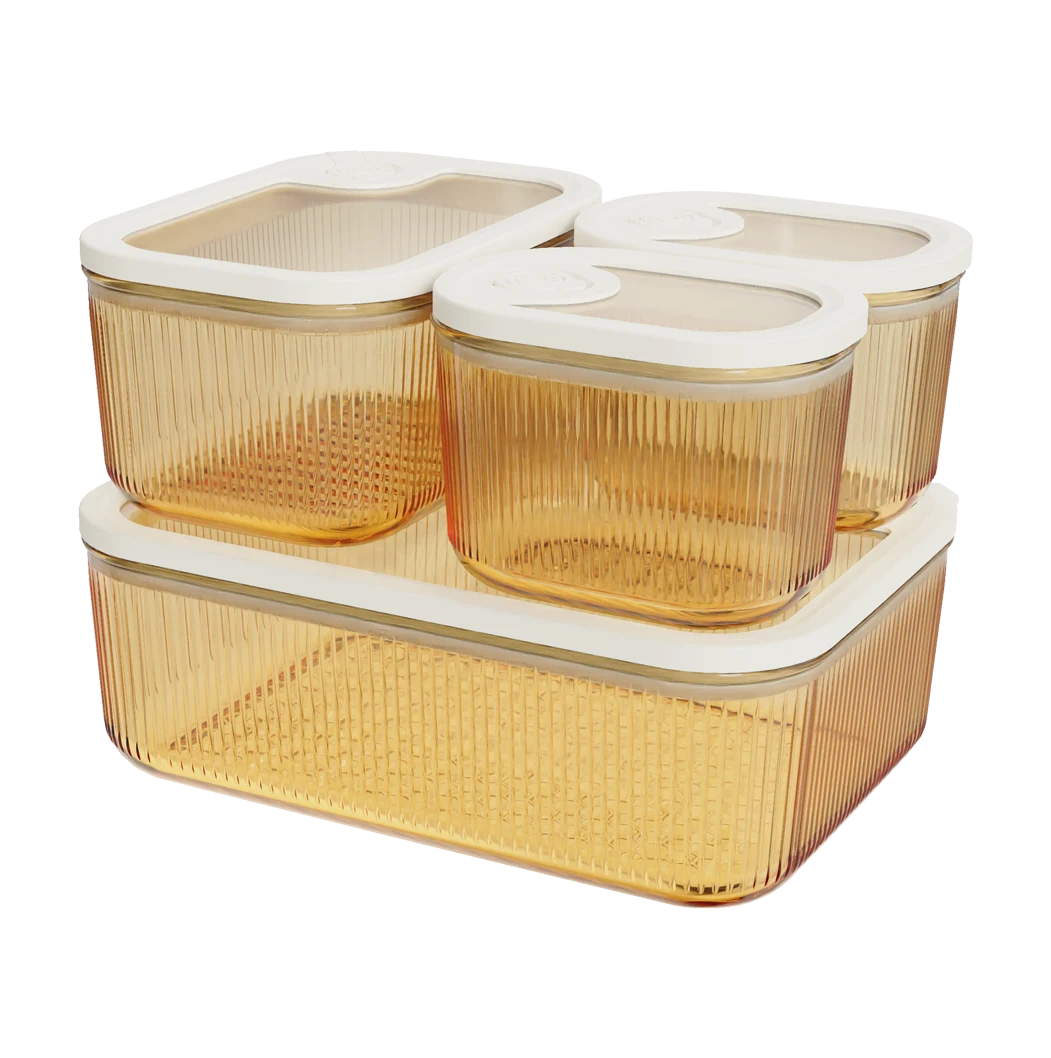 Rectangular Ribbed Food Container