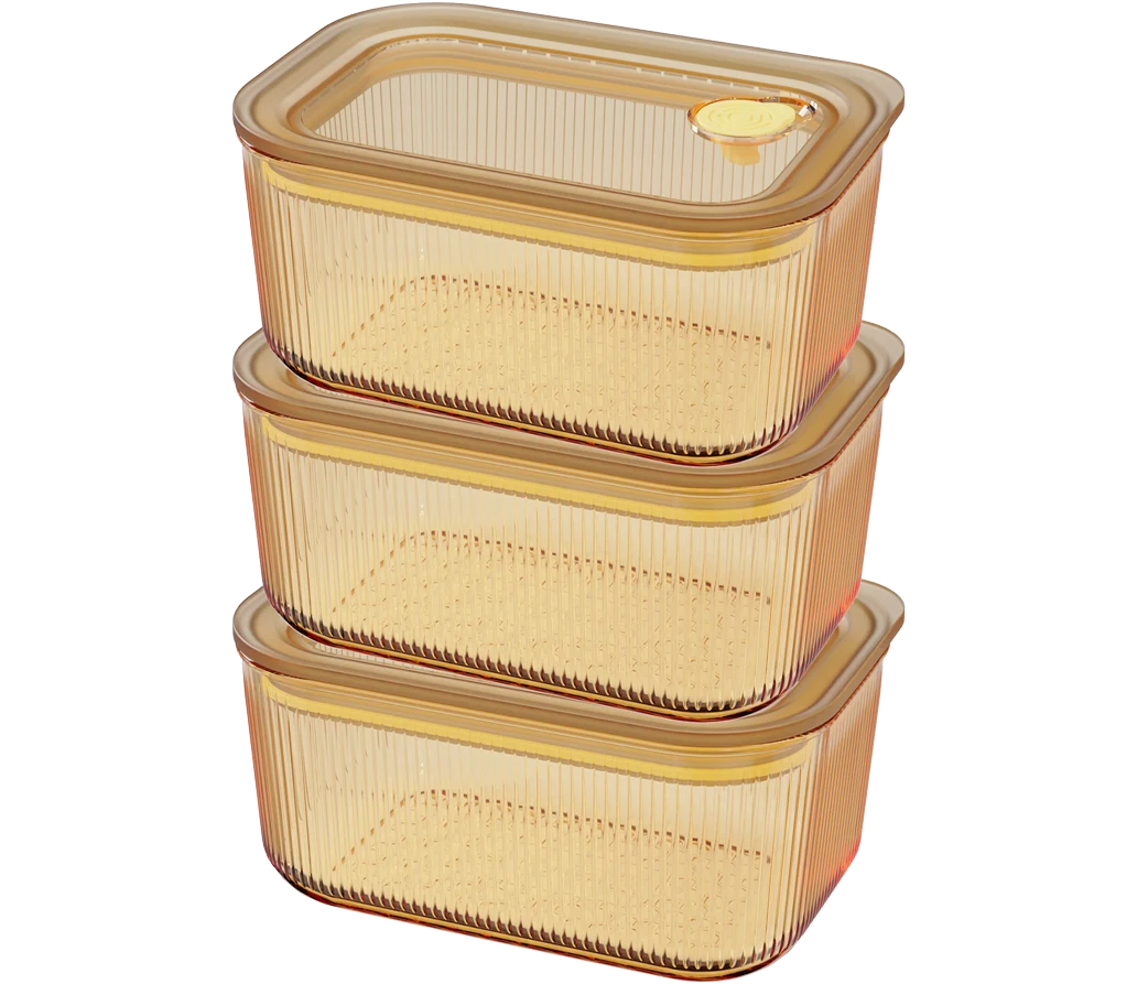 Rectangular Ribbed Food Container