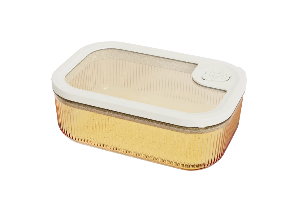 Rectangular Ribbed Food Container