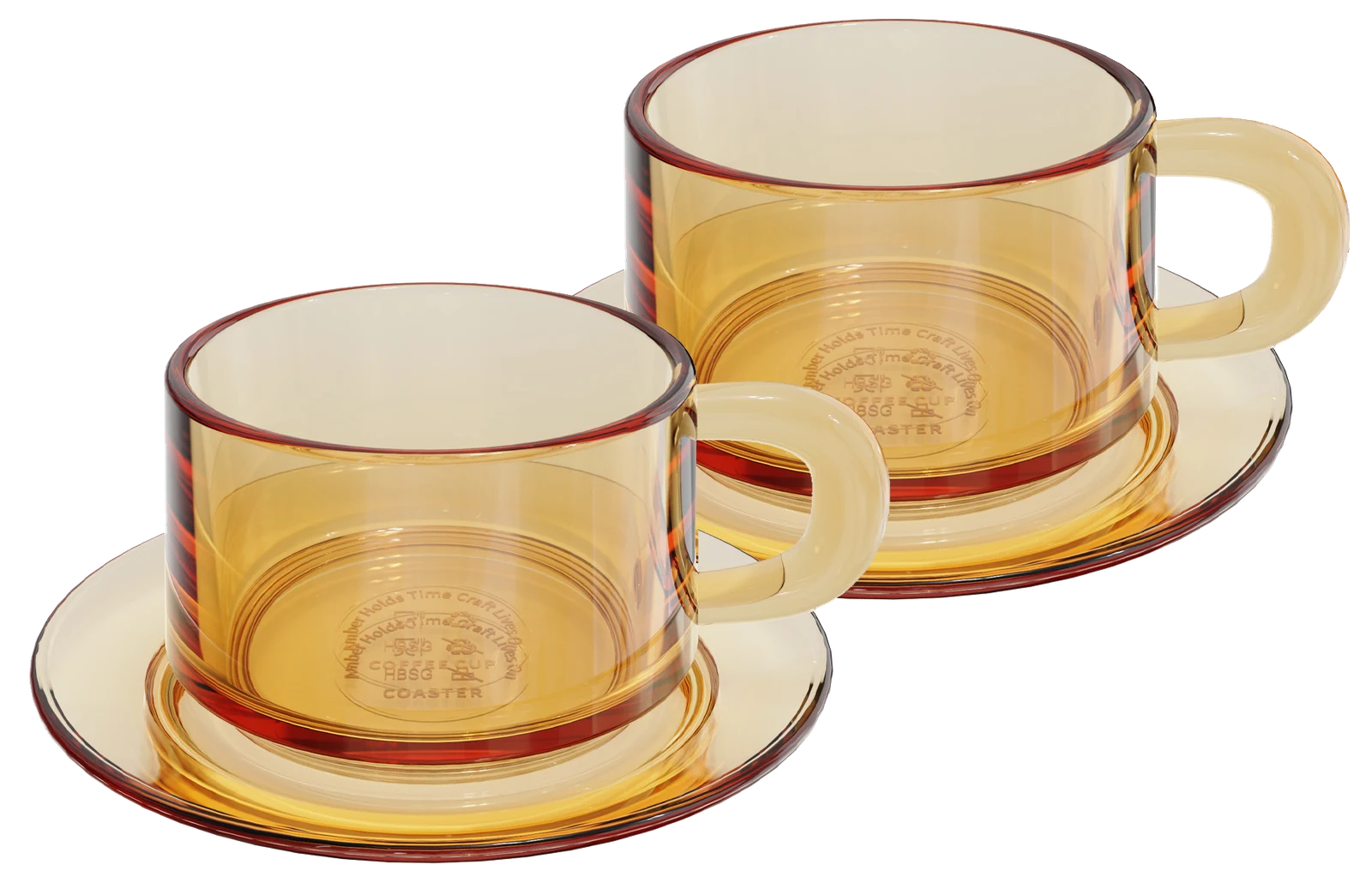 Glass Coffee Cup Set