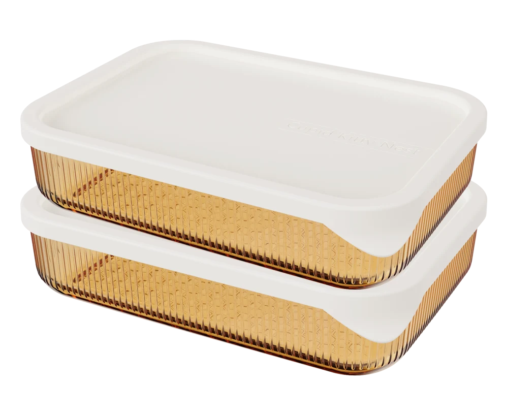 Rectangular Ribbed Food Container