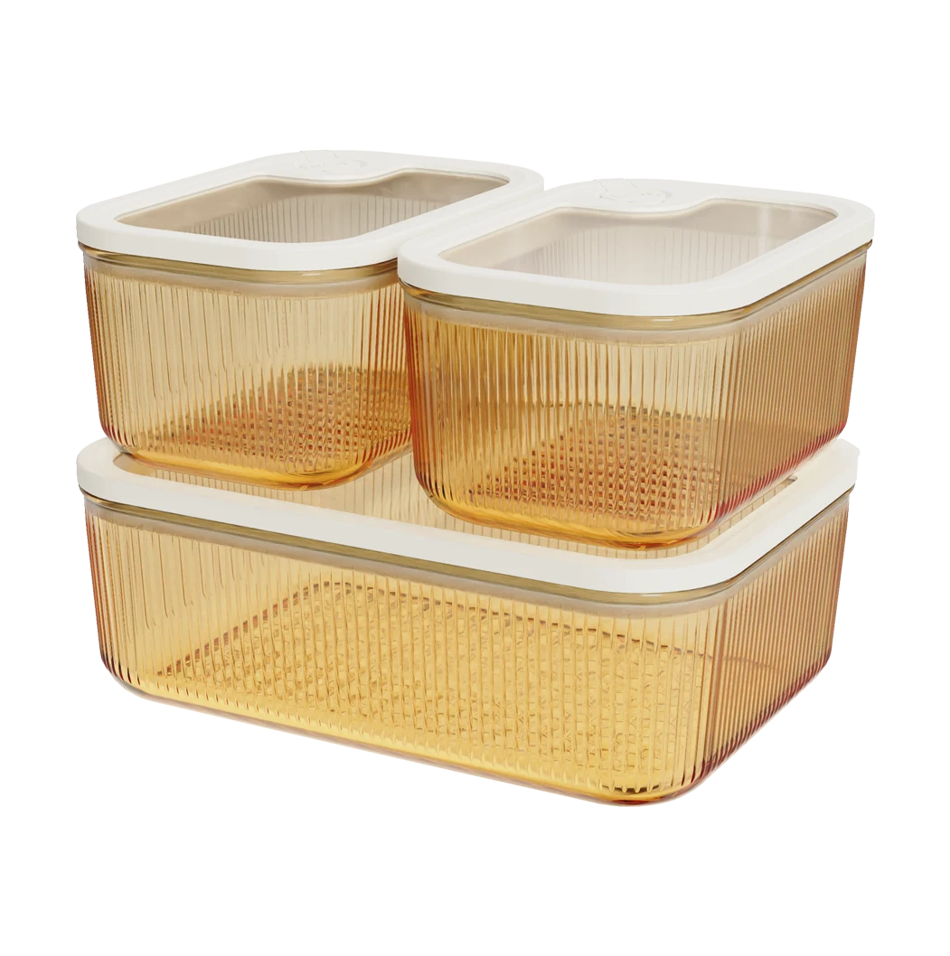Rectangular Ribbed Food Container