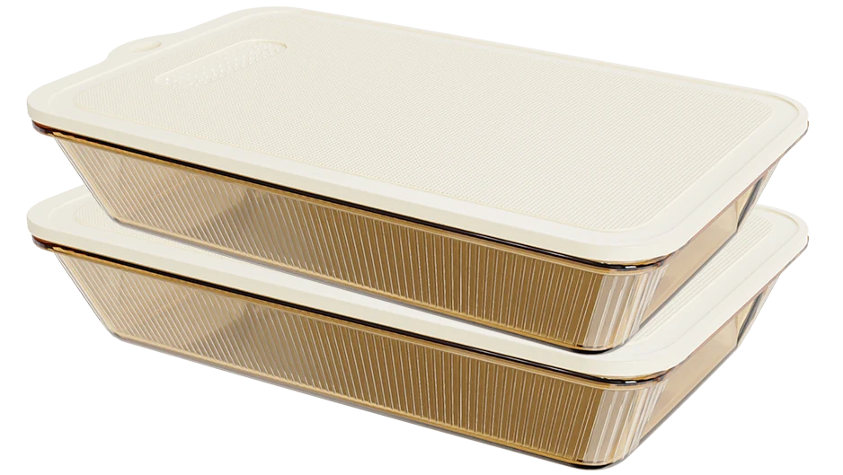 Rectangular Ribbed Baking Dish Set