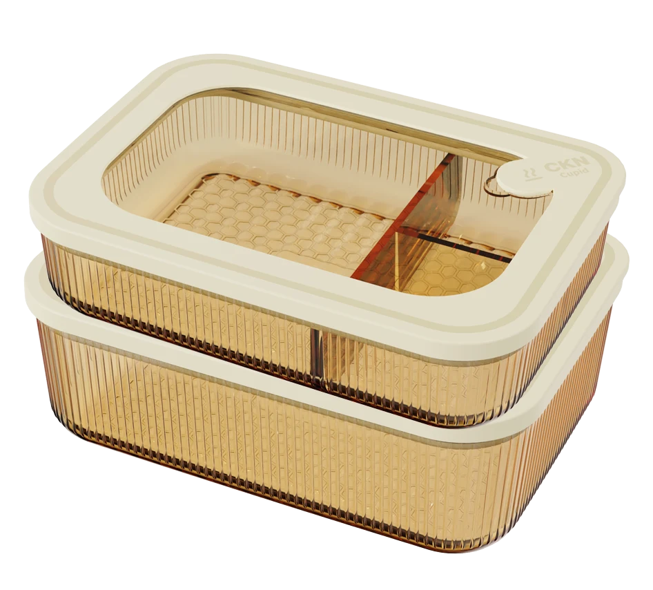 Rectangular Ribbed Food Container