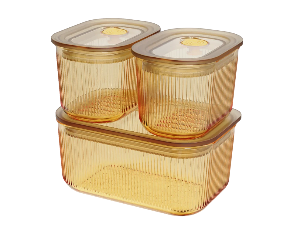 Rectangular Ribbed Food Container