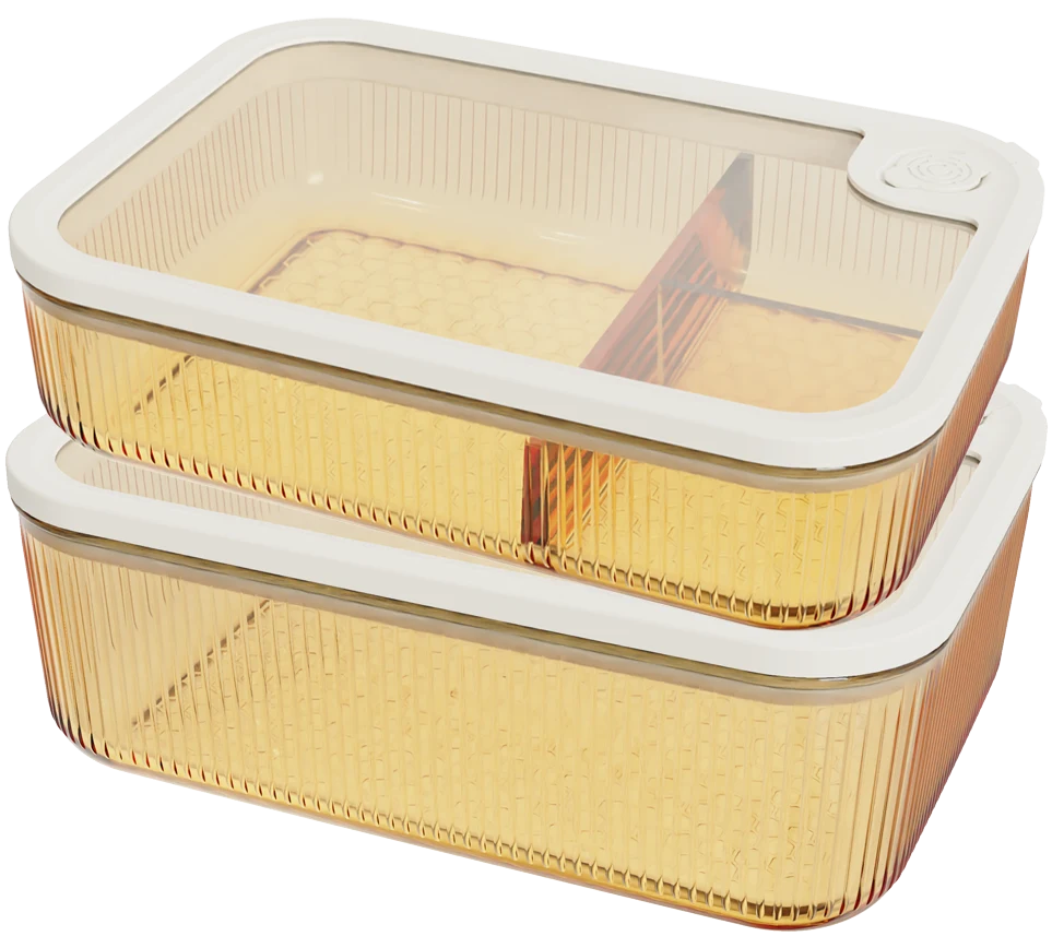 Rectangular Ribbed Food Container