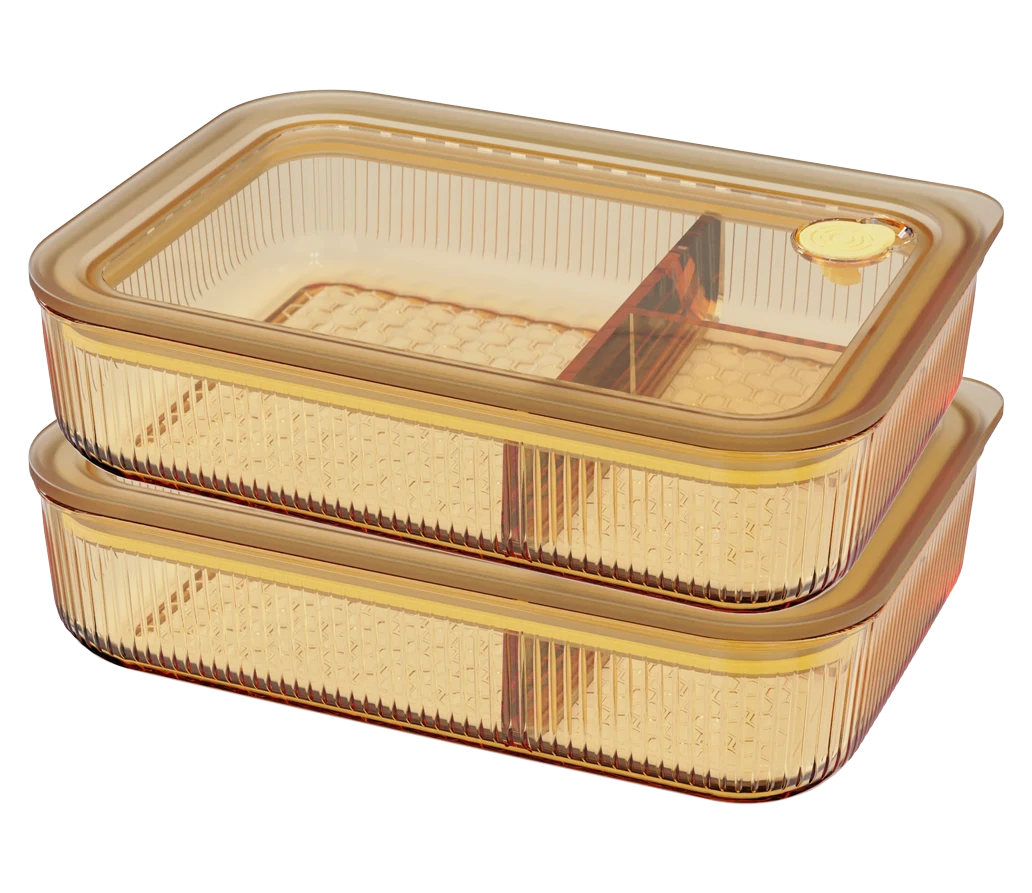 Rectangular Ribbed Food Container