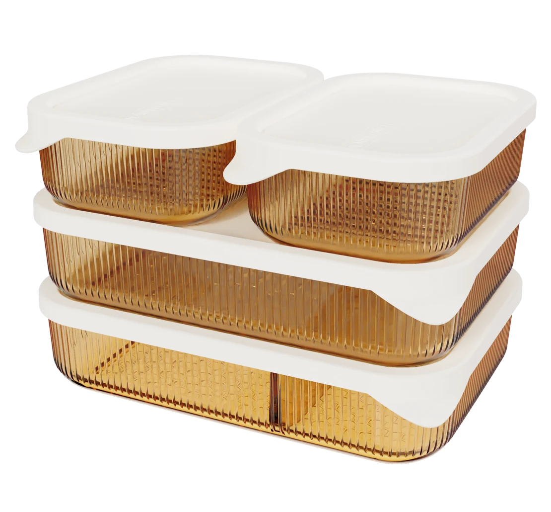 Rectangular Ribbed Food Container