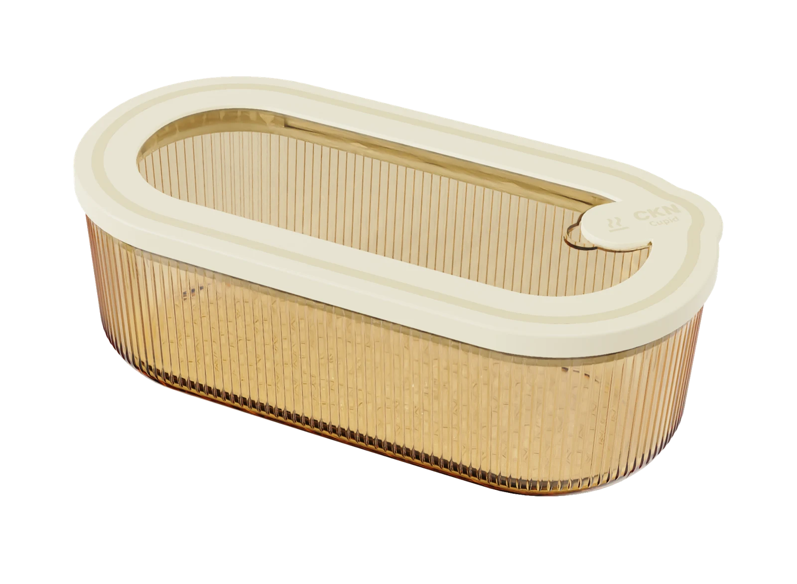 Oval Ribbed Food Container