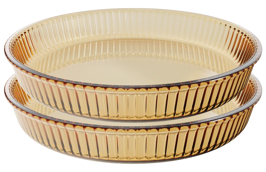 Round Ribbed Baking Dish