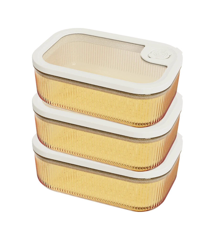 Rectangular Ribbed Food Container