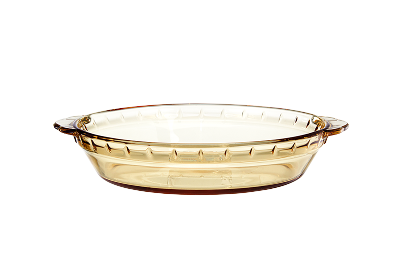 Amber double-handle borosilicate glass serving dish 8 in – 905 ml, product code 36829