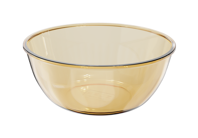 Smooth-Finish Amber Borosilicate Glass Salad & Serving Bowl – 3360 ml, product code 38446