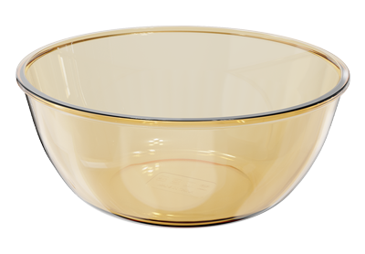 Smooth-Finish Amber Borosilicate Glass Salad & Serving Bowl – 6400 ml, product code 38449