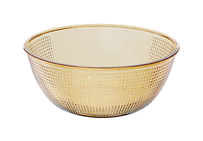 Diamond-Textured Amber Borosilicate Glass Salad & Serving Bowl – 3360 ml, product code 38454