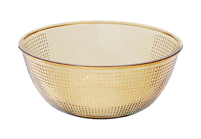 Diamond-Textured Amber Borosilicate Glass Salad & Serving Bowl – 4200 ml, product code 38455