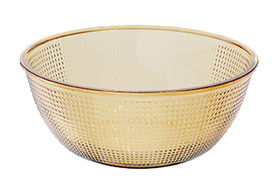 Diamond-Textured Amber Borosilicate Glass Salad & Serving Bowl – 5250 ml, product code 38456