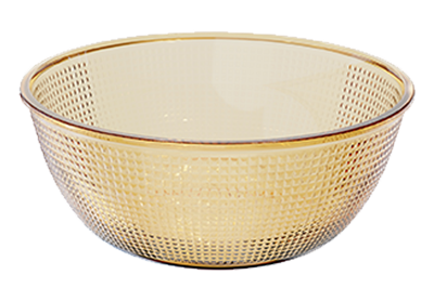 Diamond-Textured Amber Borosilicate Glass Salad & Serving Bowl – 6400 ml, product code 38457